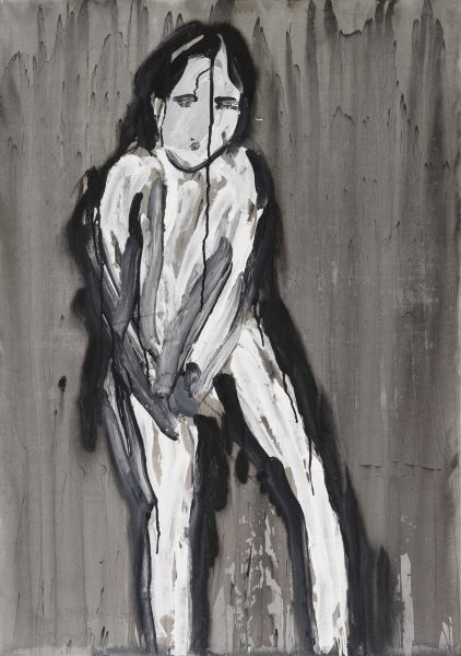 I lost, 2003, Acrylic Ink on paper, 100x71cm